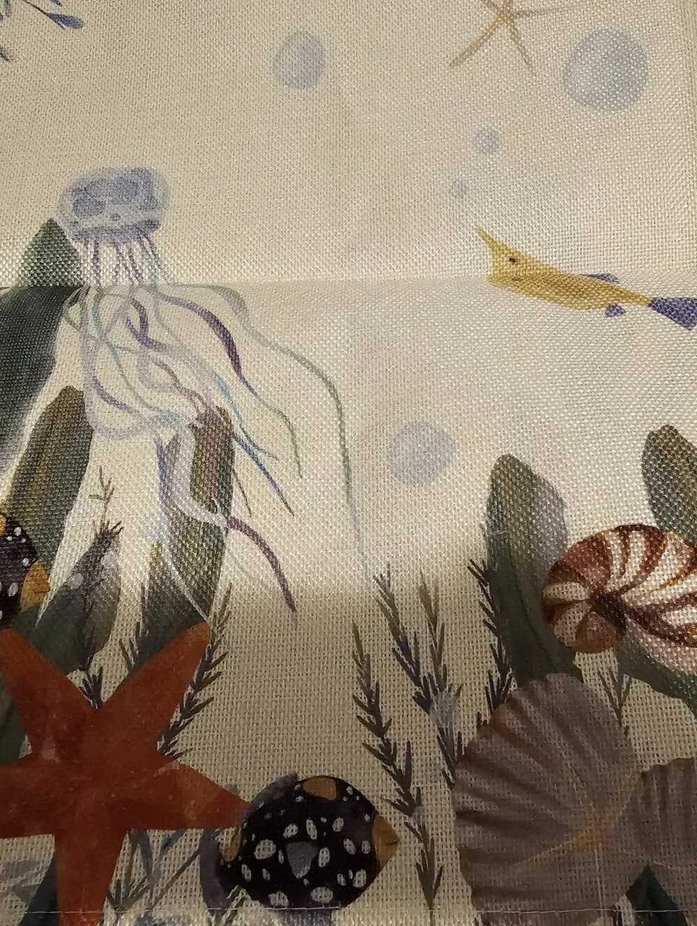 Spring Ocean New Table Runner Faux Linen 72 x 13 inch